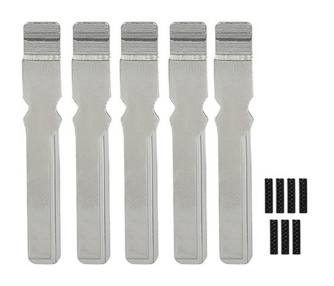 5-Pack Mitsubishi HU116T/HU64 Flip Key Blade w/ Roll Pins for OEM Remotes (GTL)