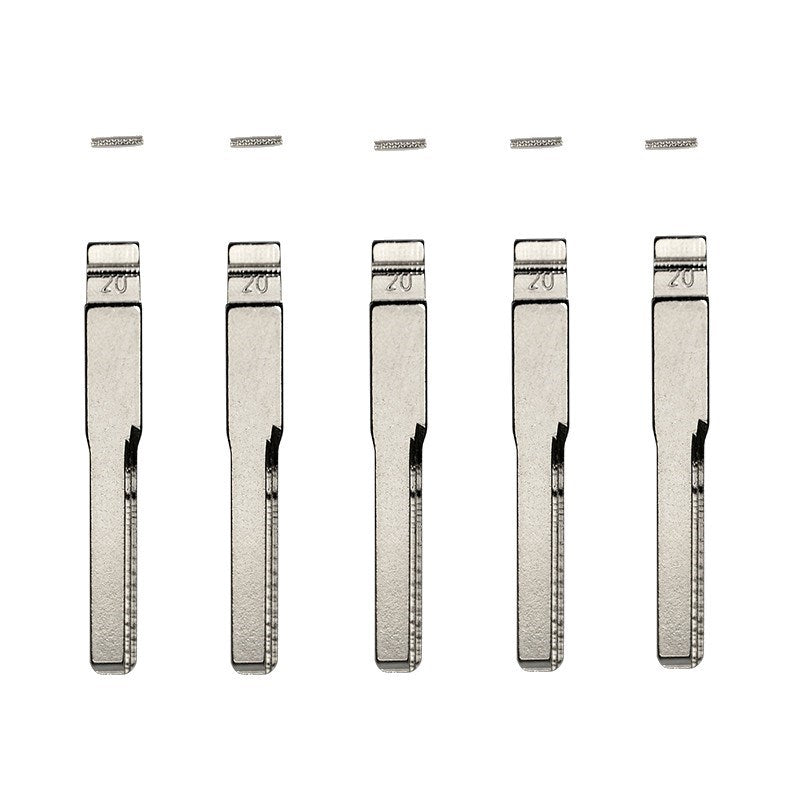 1 OR 5-Pack Mercedes HU64 2-Track Flip Key Blade w/ Roll Pins for Xhorse Remotes
