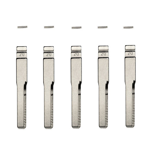 1 OR 5-Pack Mercedes HU64 2-Track Flip Key Blade w/ Roll Pins for Xhorse Remotes
