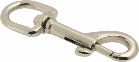 Tough Links Slide Bolt Snap, Swivel Eye Lenght 2-1/2 Nickel Plated Zinc Steel - ZIPPY LOCKS