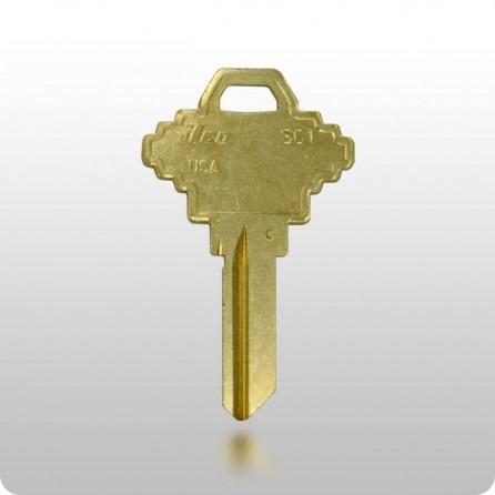 SC1 Key Blank - Large Head - Brass - ZIPPY LOCKS