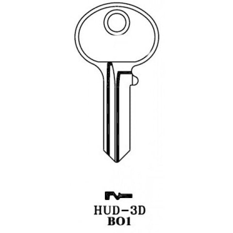 AF1 / BO1 / 1652 / HL2 / R1003M Hudson Cabinet Key Brass (JMA) - ZIPPY LOCKS