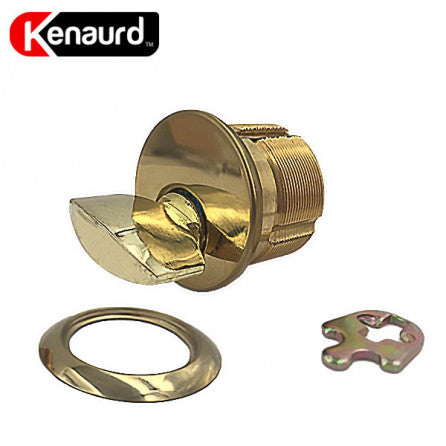 1" POLISHED BRASS-US3 / Thumb-Turn Mortise Cylinder - ZIPPY LOCKS