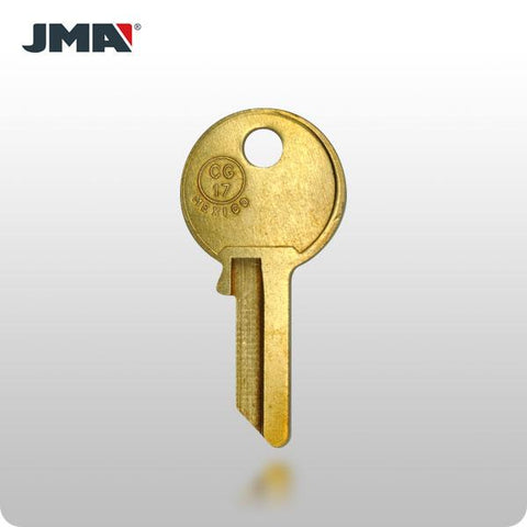 CG17 / KP1 / 1041Y Chicago Cabinet Key - Brass - ZIPPY LOCKS