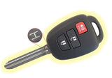 Toyota 2013-2018 Rav 4, Highlander, Tacoma 3 Btn Remote Head Key (H Chip) - FCC ID: GQ4-52T , GQ452T - ZIPPY LOCKS