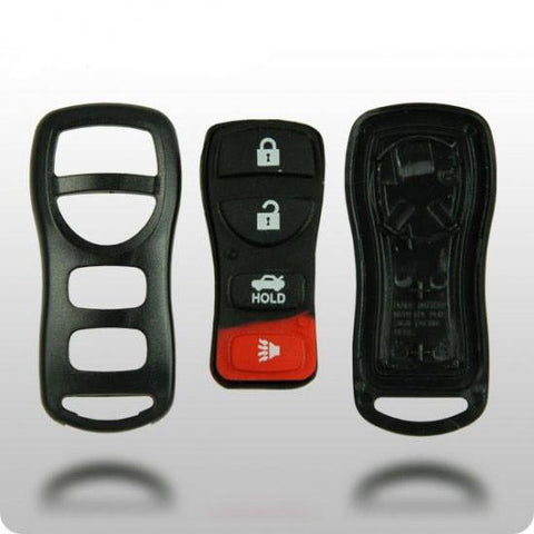 Nissan 4-Button Remote Shell with Rubber Pad - ZIPPY LOCKS