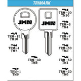 Trimark ILCO-TM12 / 1612 RV Key JMA-HUD-3 / CO106 / H20 / HL1 Hudson 5-Pin Cabinet Key - Brass (JMA HUD-3E) - ZIPPY LOCKS